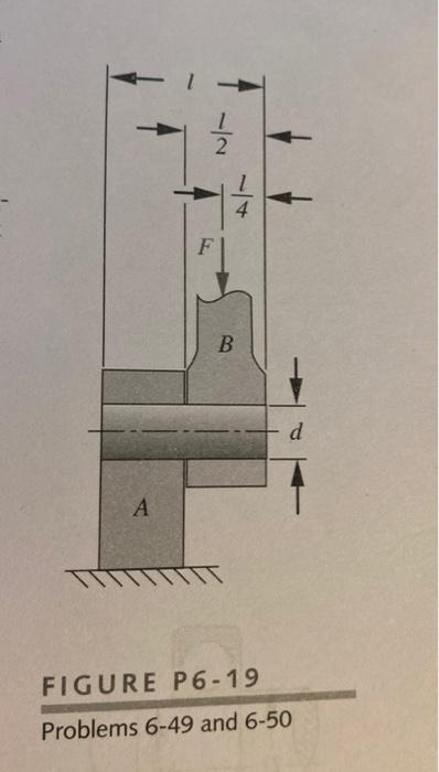 Solved 6-49 Figure P6-19 shows a machined pivot pin that is | Chegg.com