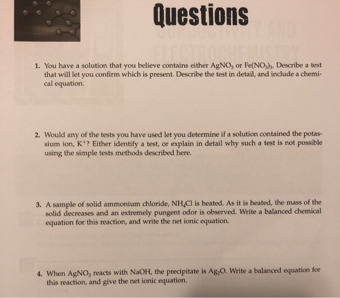 experiment 5 chemical reactions and equations answers