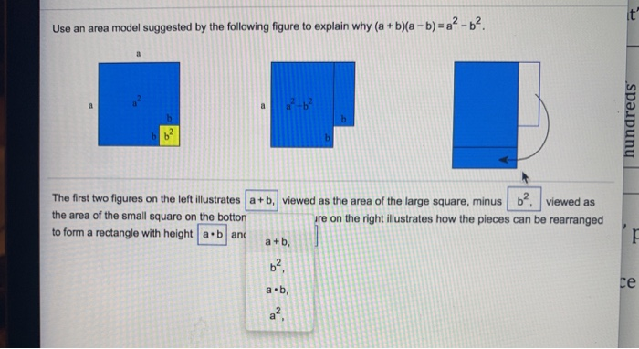 Solved It Use an area model suggested by the following | Chegg.com