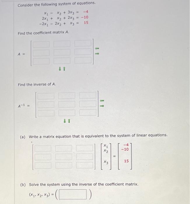 Solved Consider the following system of equations. | Chegg.com