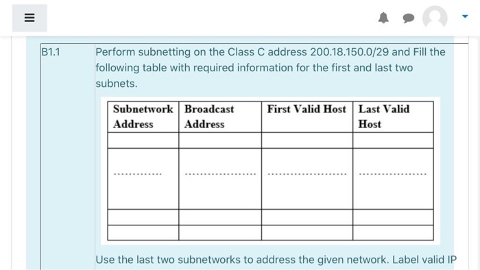 code review: allow certain ip addresses to run a c++... Solved III B1.1 Perform subnetting on the Class C address | Chegg.com