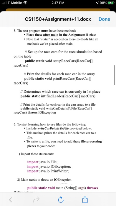 ll T-Mobile 2:17 PM 198% E2 CS1150+Assignment+1 | Chegg.com