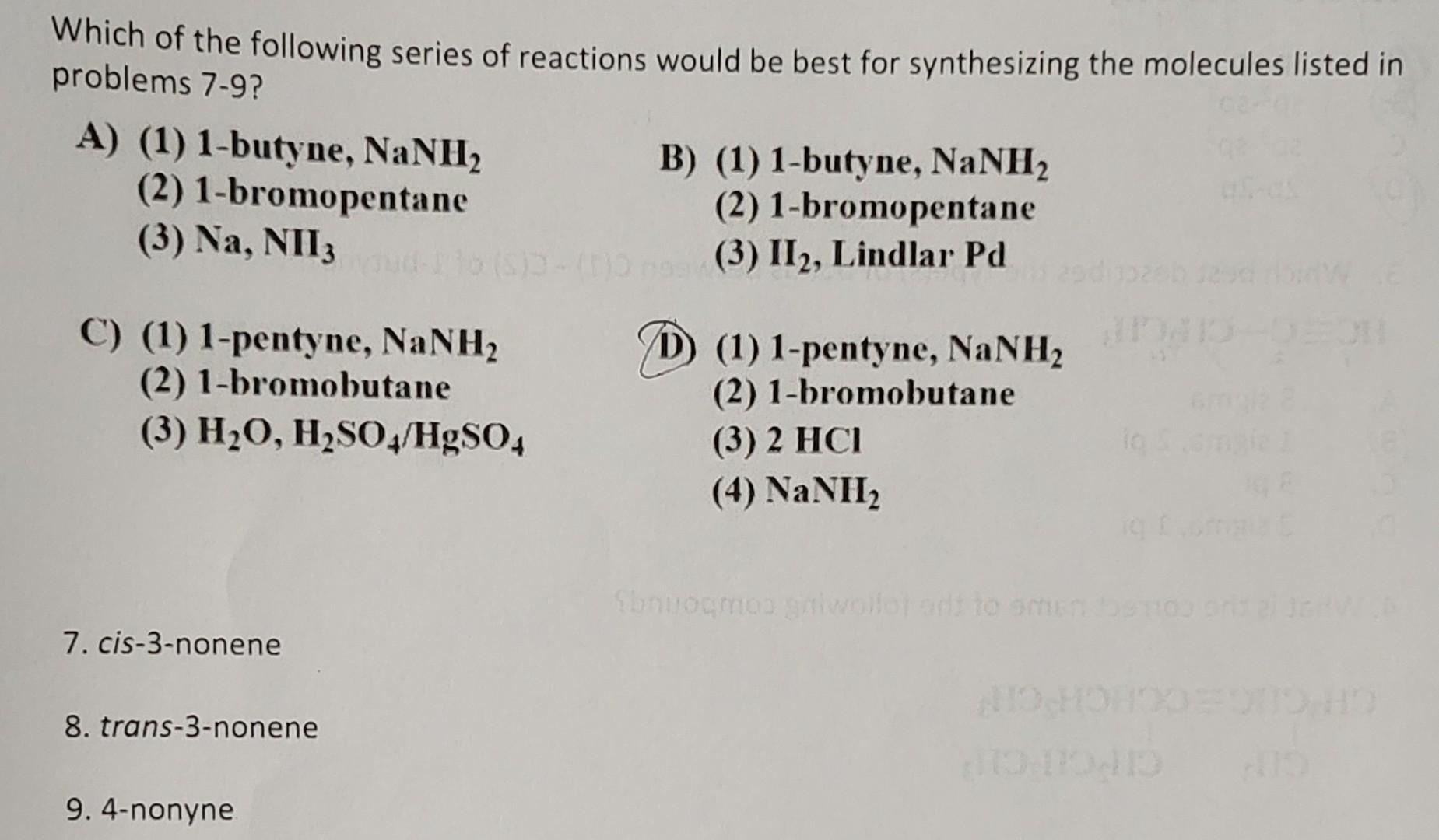 Solved Which of the following series of reactions would be | Chegg.com