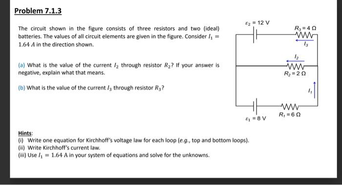 Solved Problem 7.1.3 The circuit shown in the figure | Chegg.com