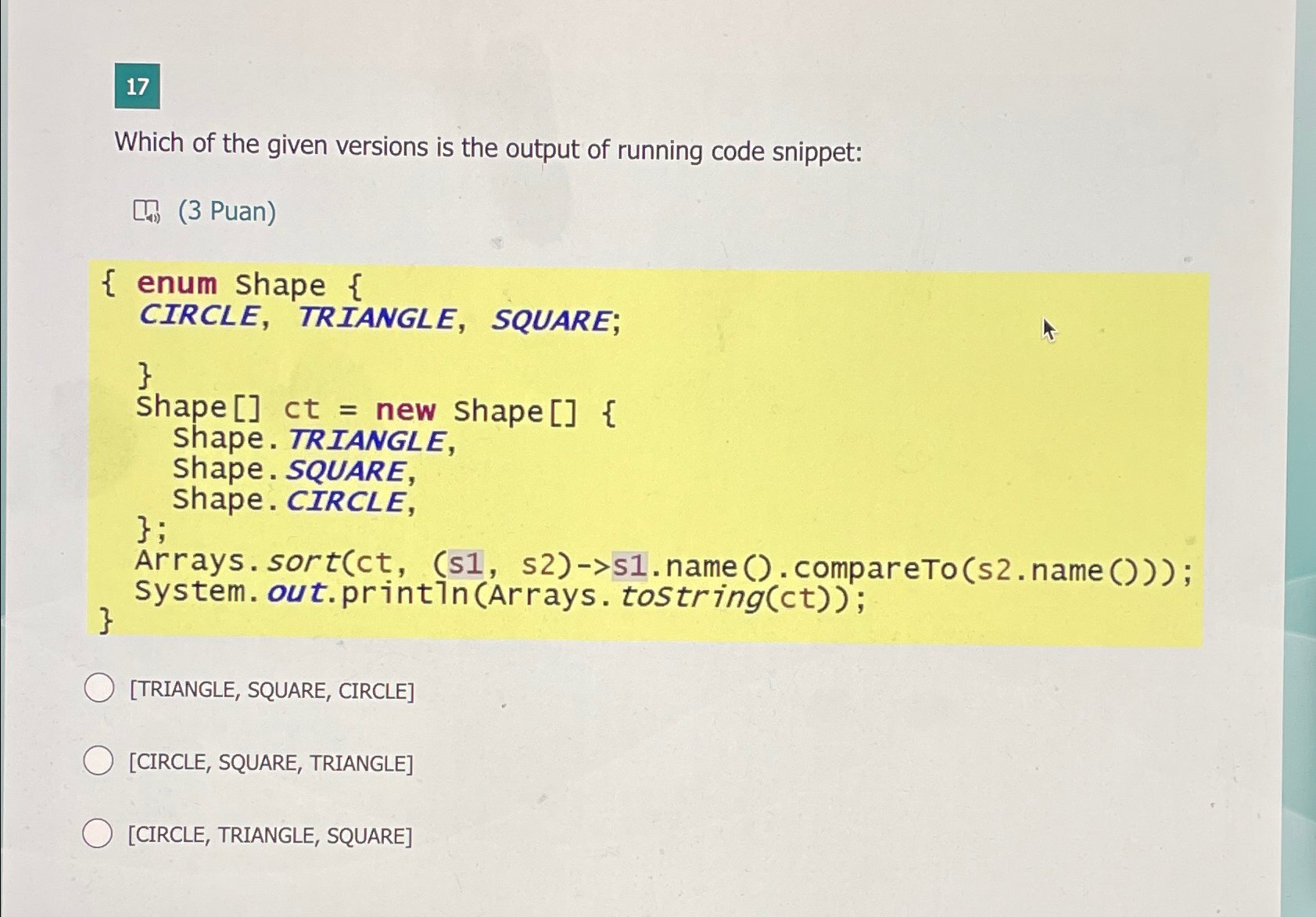 Solved Which of the given versions is the output of running | Chegg.com