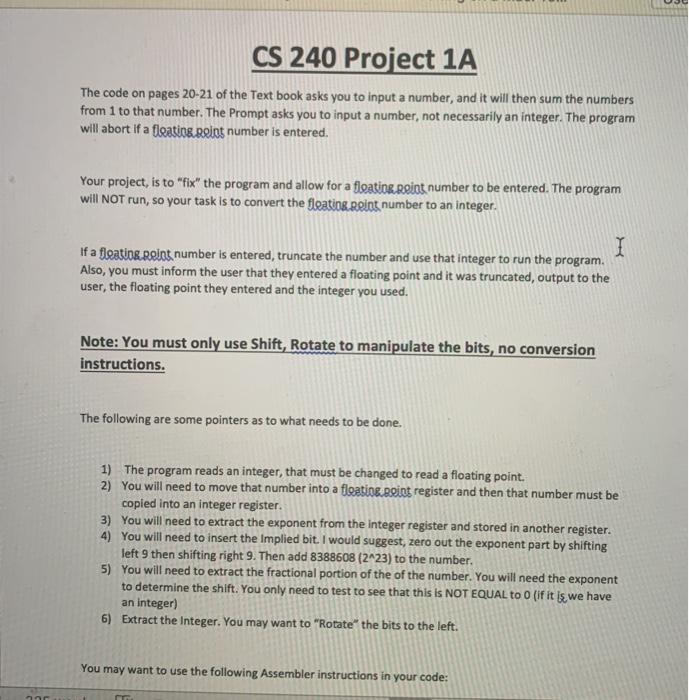 CS 240 Project 1A The code on pages 20-21 of the Text | Chegg.com