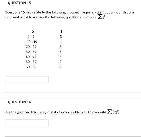Solved QUESTION 15 Questions 15 - 20 relate to the following | Chegg.com