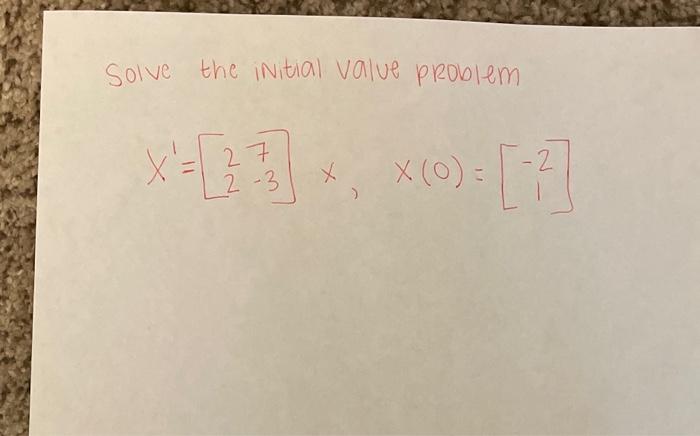 Solved Solve the initial value problem | Chegg.com