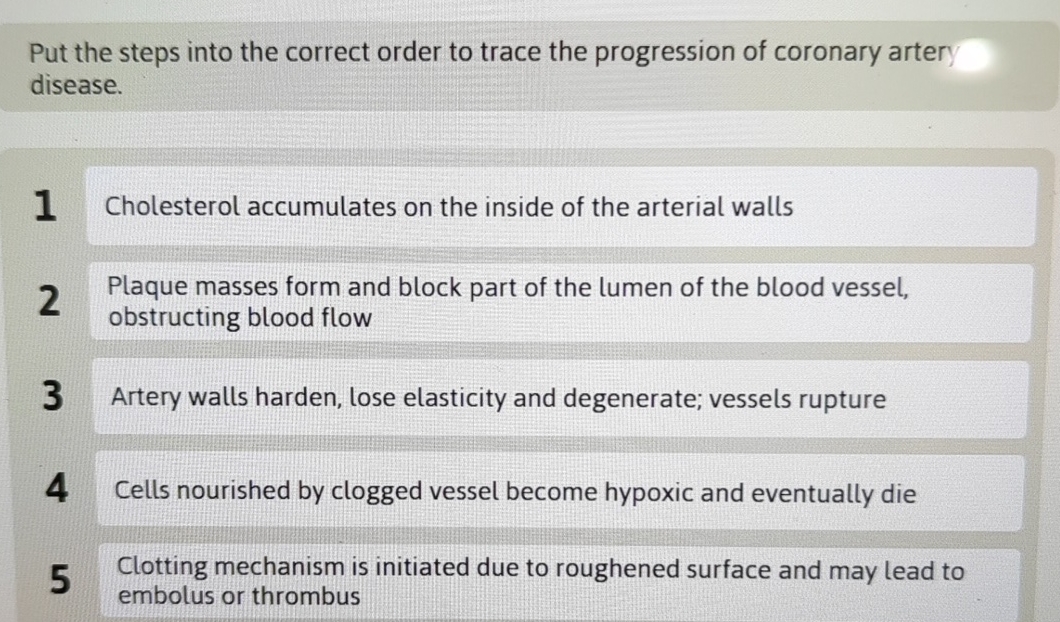 Solved Put the steps into the correct order to trace the | Chegg.com