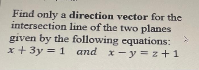 how to find intersection of two vector equations