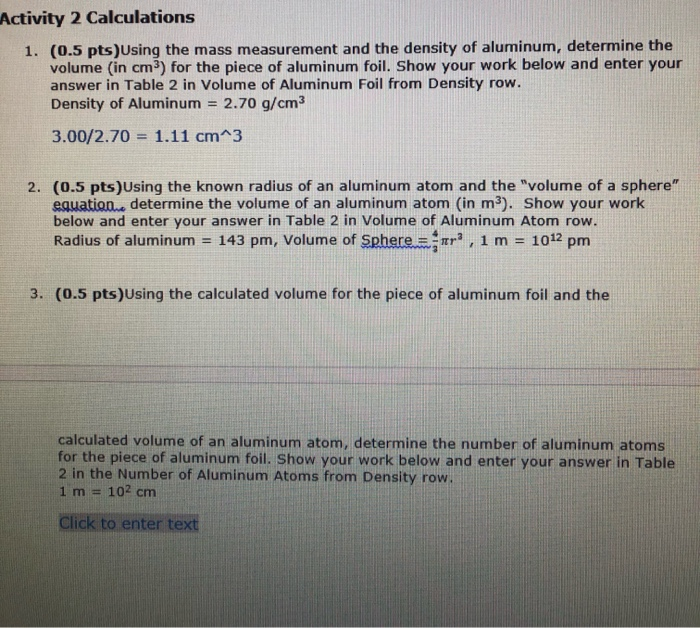 Data Table 2 Determination Of Avogadro S Number Using Chegg 