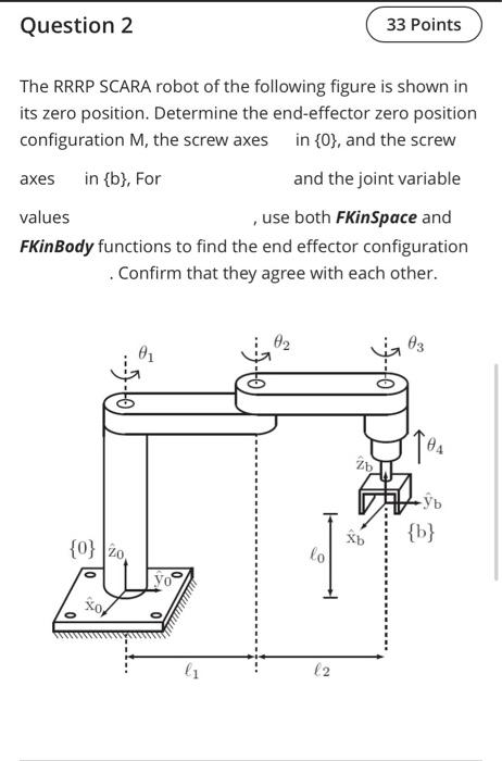 Solved The RRRP SCARA robot of the following figure is shown | Chegg.com
