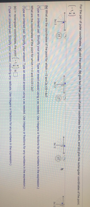 Solved For The Pair Of Polar Coordinates A Plot The