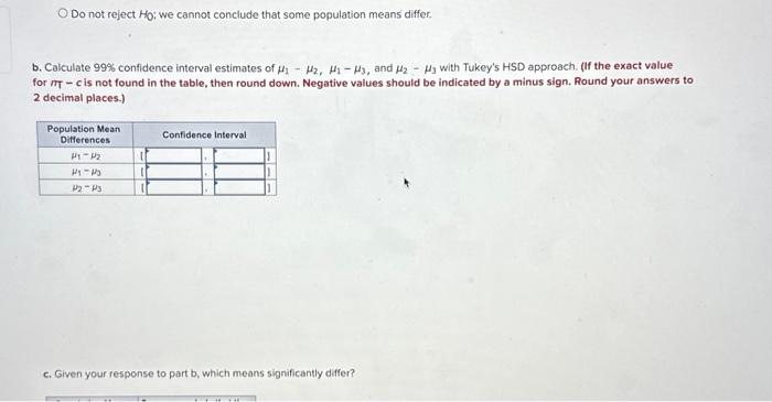 Solved A One-way Analysis Of Variance Experiment Produced | Chegg.com