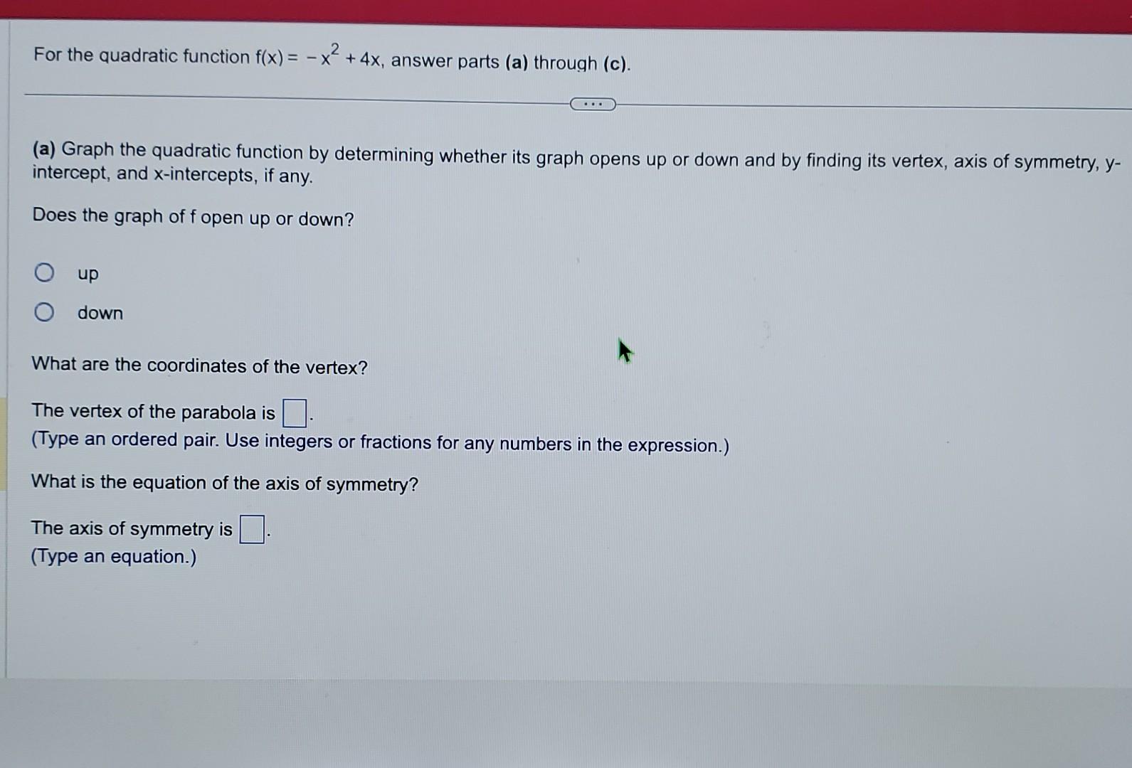 solved-for-the-quadratic-function-f-x-x2-4x-answer-parts-chegg