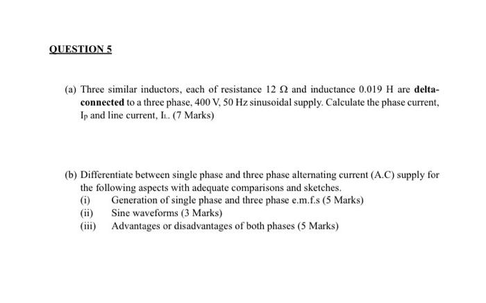 Solved QUESTION 1 Capacitors and inductors store energy in | Chegg.com