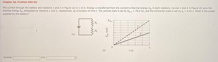 Solved Chapter 26, Problem 050 GO The current through the | Chegg.com