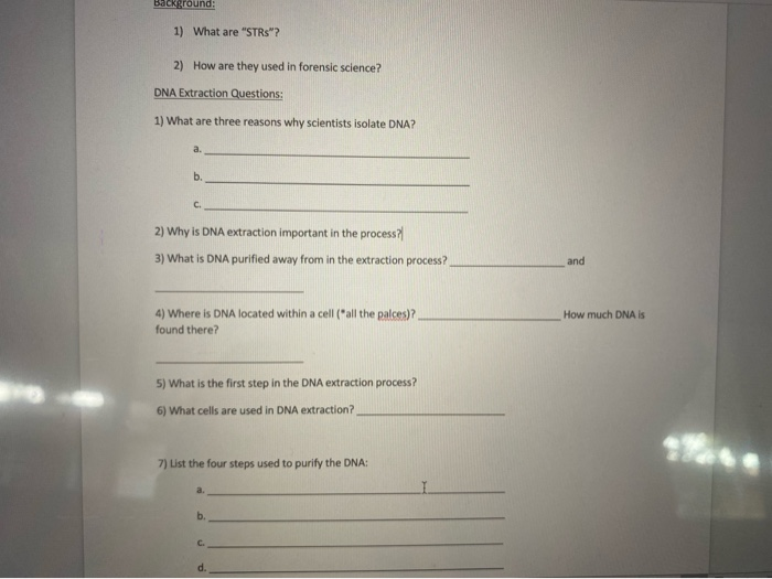 Solved Background 1 What Are Strs 2 How Are They Us Chegg Com