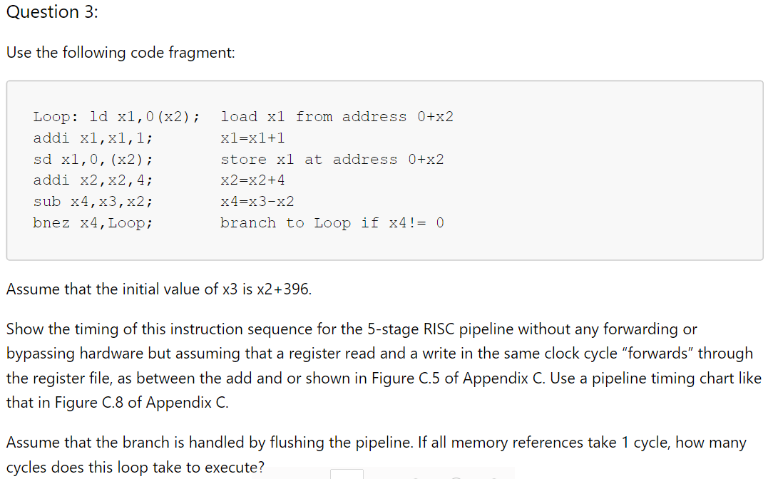 Solved Question :Use the following code fragment:Loop: ld | Chegg.com
