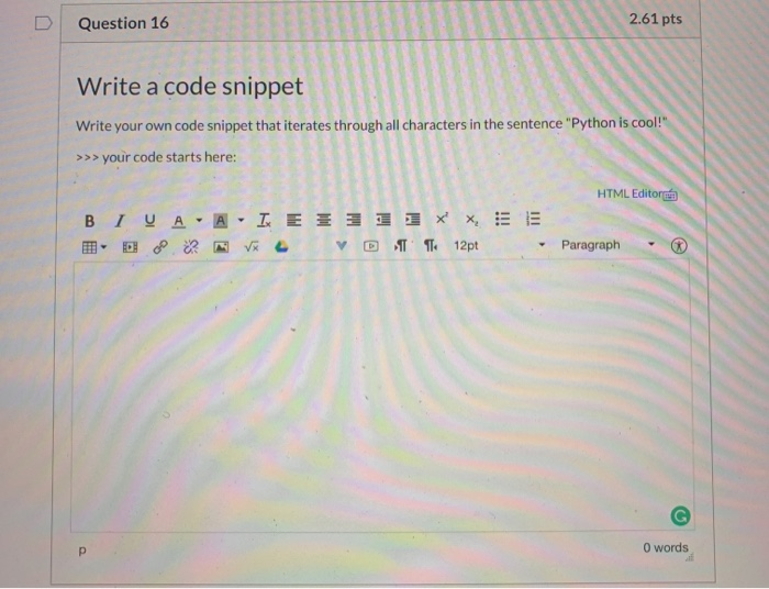 Solved D Question 16 Write a code snippet Write your own | Chegg.com