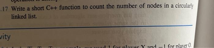 Solved ..17 Write a short C++ function to count the number | Chegg.com