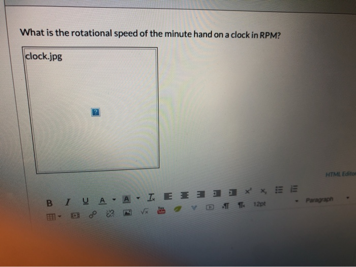 Solved What is the rotational speed of the minute hand on a