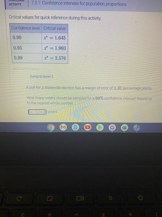 Solved ACTIVITY 7.2.1: Confidence intervals for population | Chegg.com