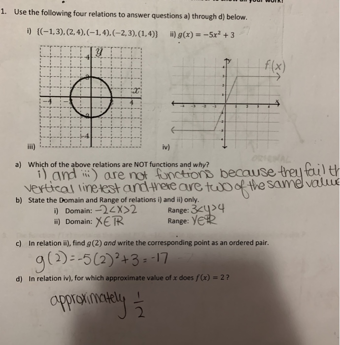 Solved 1. Use the following four relations to answer | Chegg.com