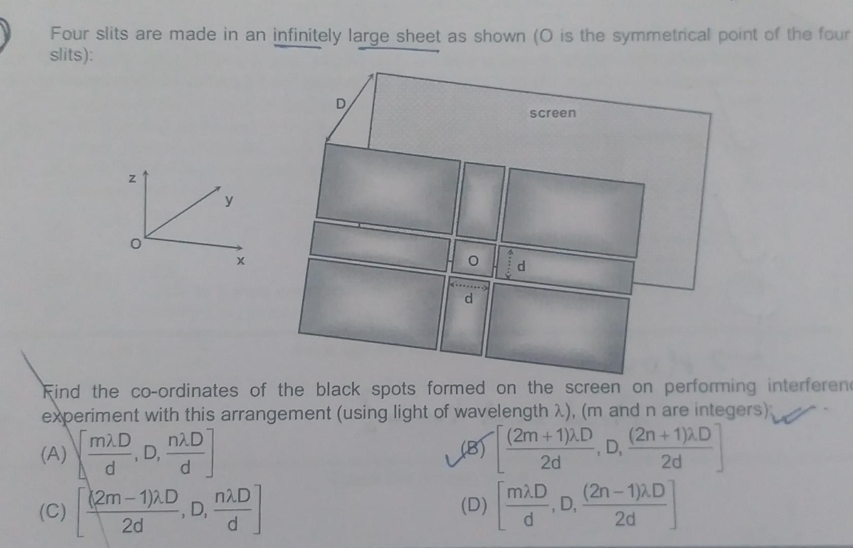 Solved Four slits are made in an infinitely large sheet as | Chegg.com