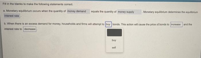 Solved for (b), options for 1: buy/sell, options for 2 and | Chegg.com