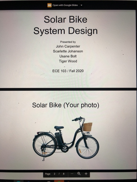 solar bicycle design