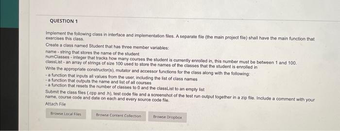 Solved Implement the following class in interface and | Chegg.com