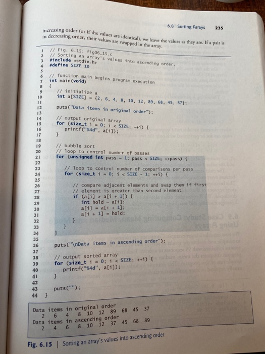 solved-6-11-bubble-sort-the-bubble-sort-presented-in-fig-chegg