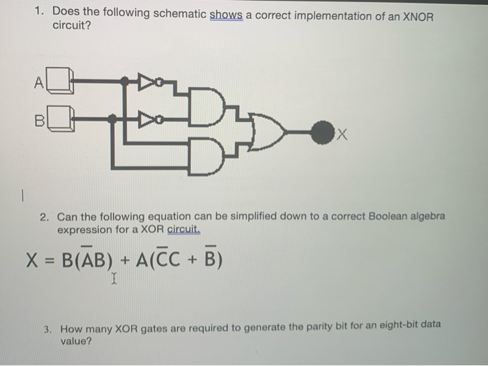 Solved 1. Does the following schematic shows a correct | Chegg.com