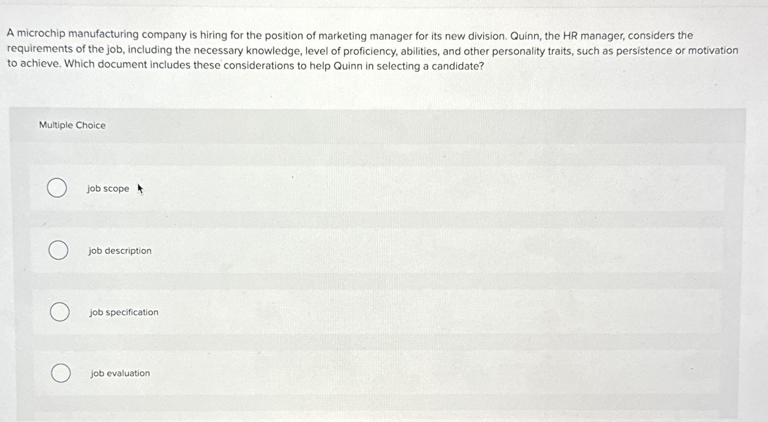Solved A microchip manufacturing company is hiring for the