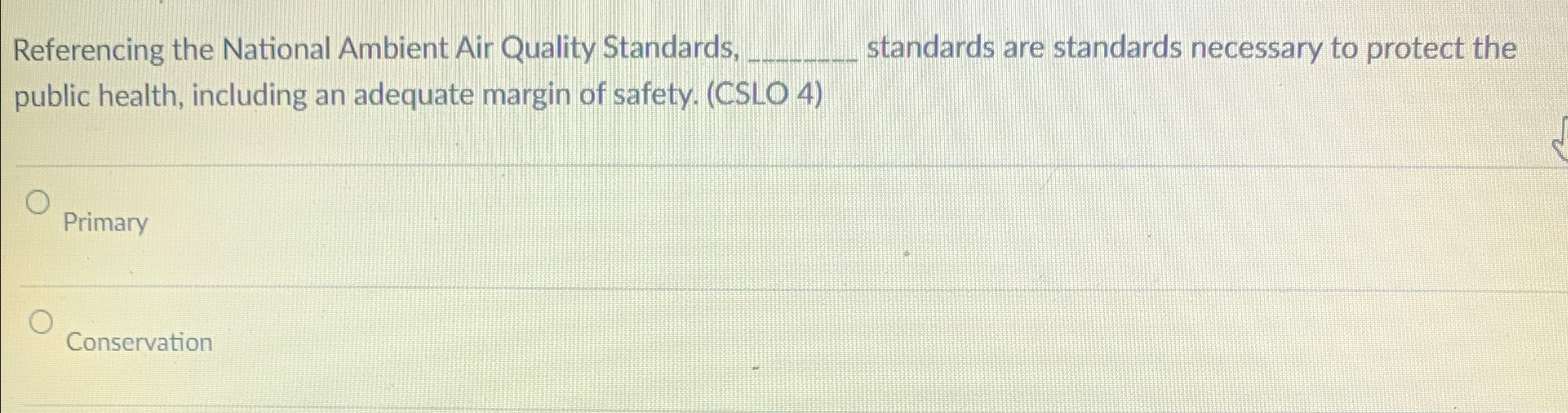 Solved Referencing the National Ambient Air Quality | Chegg.com