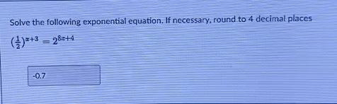 Solved Solve the following exponential equation. If | Chegg.com