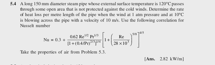 Solved .4 A Long 150 Mm Diameter Steam Pipe Whose External 