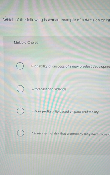 Solved Which of the following is not an example of a | Chegg.com