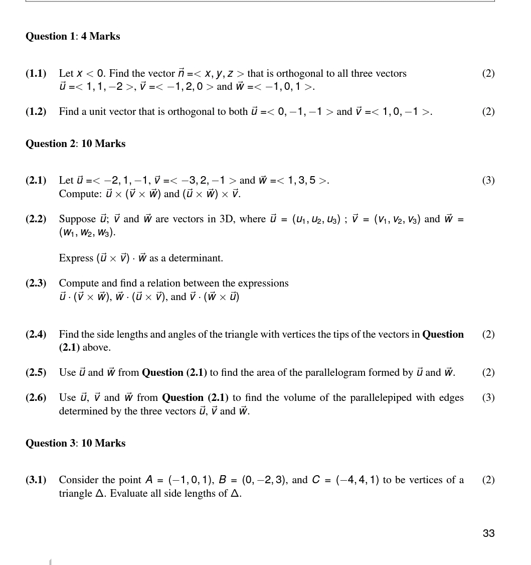 Solved Question 1: 4 ﻿Marks(1.1) ﻿Let x