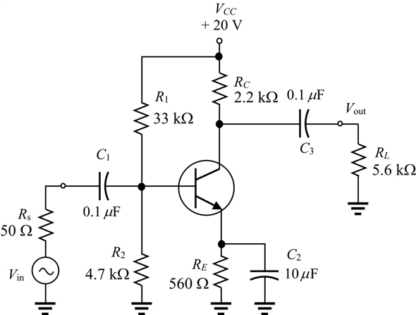 Solved: Determine the Miller input capacitance in Figure 1.Figure ...