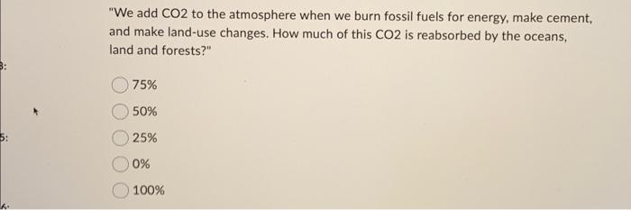 Solved "We add CO2 to the atmosphere when we burn fossil | Chegg.com