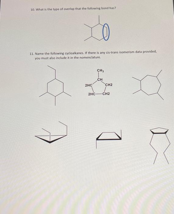 Solved 10. What is the type of overlap that the following | Chegg.com