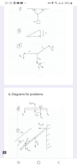 Solved 21:10 49%,& 5.What is the net torque on the ladder 1 | Chegg.com
