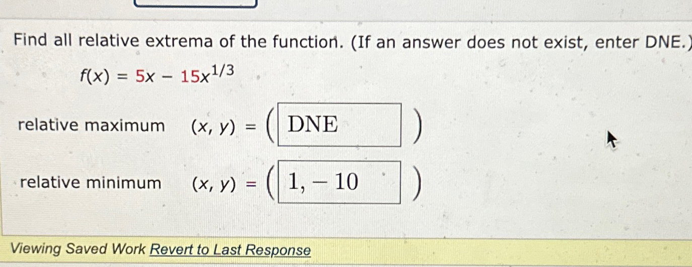 Solved Find all relative extrema of the function. (If an | Chegg.com