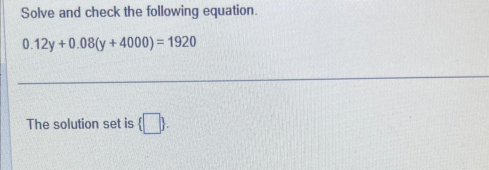 Solved Solve And Check The Following | Chegg.com