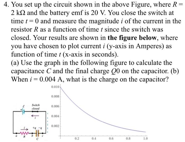 Solved 4. You set up the circuit shown in the above Figure, | Chegg.com