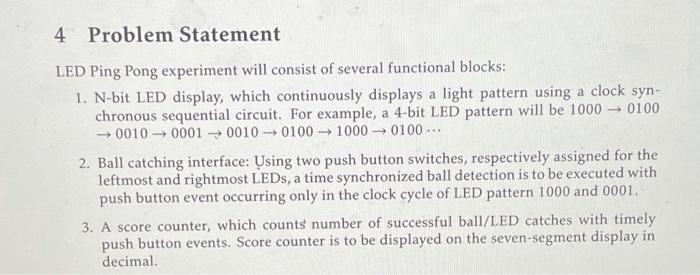 Solved 1 Objectives • To design a sequential circuit for LED | Chegg.com