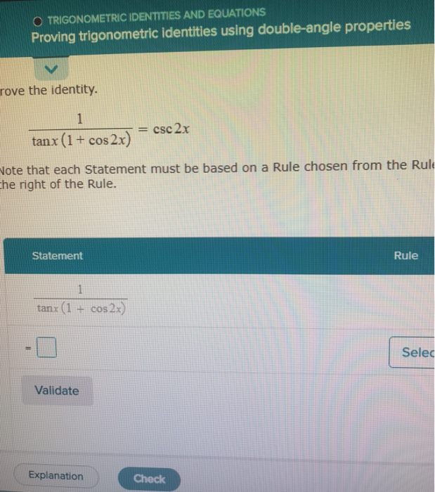 Solved O Trigonometric Identities And Equations Proving Chegg Com