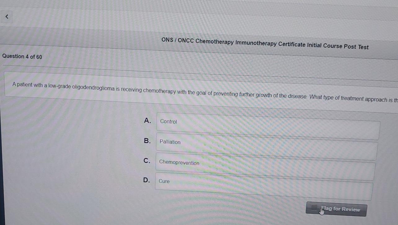 ONS / ﻿ONCC Chemotherapy Immunotherapy Certificate | Chegg.com